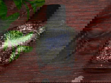 SILVER FLAKES IN BOTTLE ROCK STONE LAPIDARY SPECIMEN