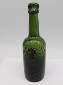 RARE EUROPEAN BLOB TOP GLASS MINERAL WATER BOTTLE VINTAGE ANTIQUE