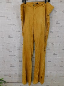 NEW MUSTARD PANTS WITH LACE UP SIDES SIZE 20 NWT BOUTIQUE CLOTHING