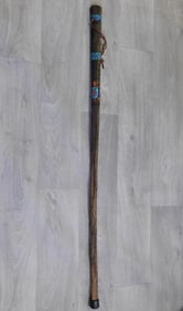HANDCARVED WOODEN WALKING STICK VINTAGE ANTIQUE