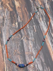 MIXED STONE NECKLACE ROCK STONE LAPIDARY SPECIMEN