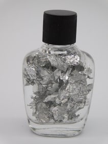 SILVER FLAKES IN BOTTLE ROCK STONE LAPIDARY SPECIMEN