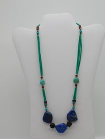 MIXED STONE NECKLACE ROCK STONE LAPIDARY SPECIMEN