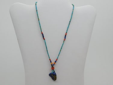 MIXED STONE NECKLACE ROCK STONE LAPIDARY SPECIMEN