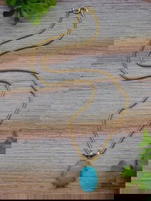 GENUINE STONE PENDANT ON CHAIN NECKLACE ROCK STONE LAPIDARY SPECIMEN