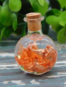 COPPER FLAKES IN BOTTLE ROCK STONE LAPIDARY SPECIMEN