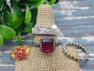 GENUINE STONE RINGS SIZE 6 ROCK STONE LAPIDARY SPECIMEN