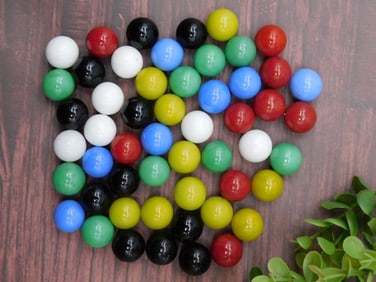Multicolored Marbles With Auction Details