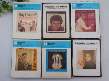 6 Vintage 8-Track Tapes by Various Artists