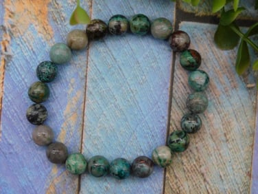 Beaded Stretch Bracelet Rock Stone Lapidary Specimen