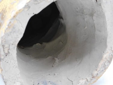 Handcrafted Clay Bust of a Buddha with Ornate Detailing