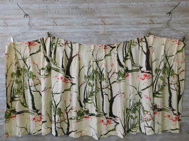 8-Foot Bark Cloth Fabric with Nature Print