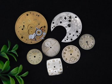 Vintage Watch Parts and Faces Collection WATCHMAKER WATCHMAKING TOOLS