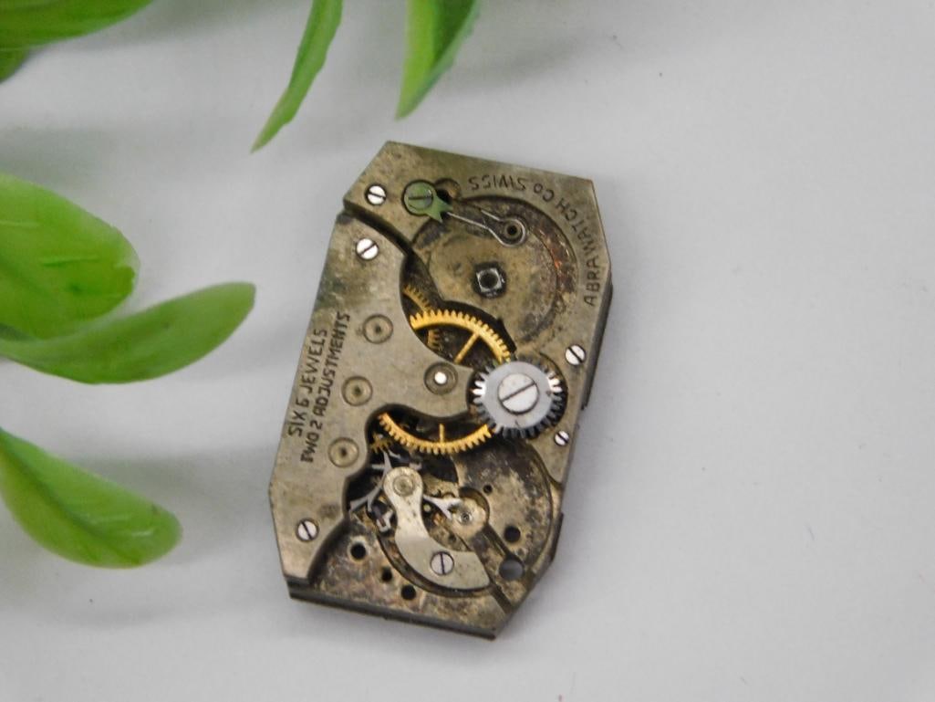 Antique Swiss Watch Movement with Gears and Parts WATCHMAKER WATCHMAKING TOOLS: Antique Swiss Watch Movement with Gears and Parts WATCHMAKER WATCHMAKING TOOLS