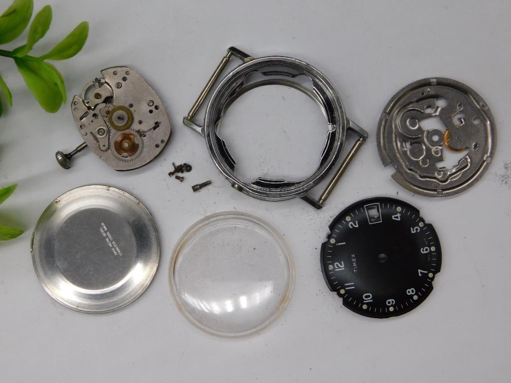 Disassembled Stainless Steel Watch Parts Set WATCHMAKER WATCHMAKING TOOLS (1 of 3)