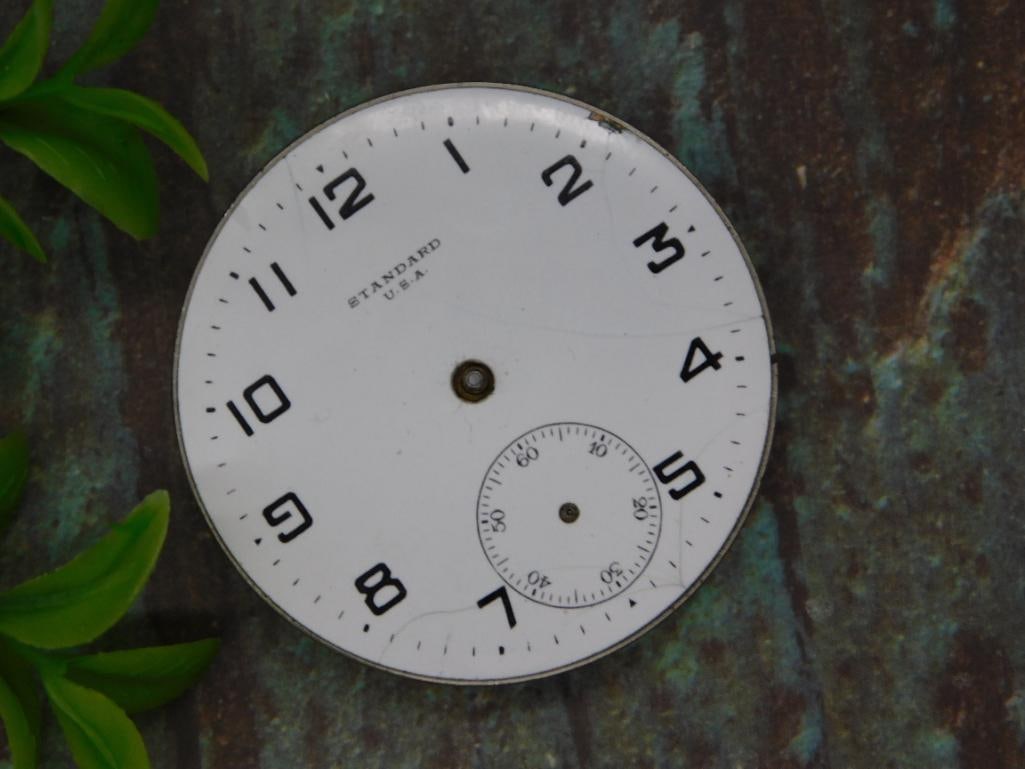 Vintage Standard Watch Co. Pocket Watch Movement/Dial WATCHMAKER WATCHMAKING TOOLS (1 of 2)