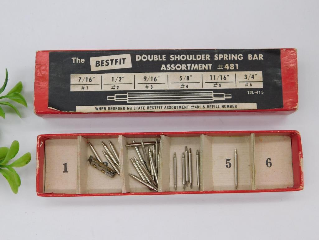 Bestfit Double Shoulder Spring Bar Assortment #481 WATCHMAKER WATCHMAKING TOOL (1 of 2)