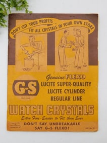 Vintage G-S Watch Crystals Advertising Catalogue WATCHMAKER WATCHMAKING TOOLS