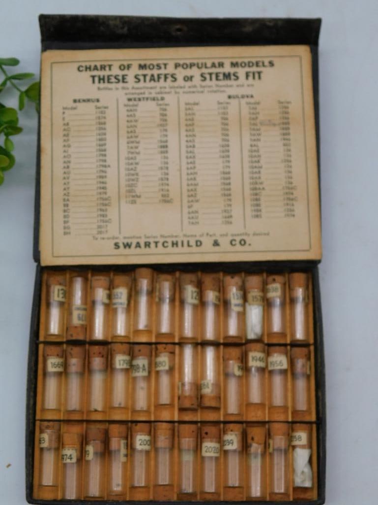 Vintage Watch Staffs or Stems Set by Swartchild & Co. WATCHMAKER WATCHMAKING TOOLS (1 of 10)