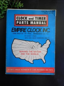 Empire Clock Inc. Clock and Timer Parts Manual Book WATCHMAKER WATCHMAKING TOOLS