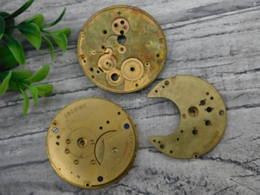 Antique Pocket Watch Movements by American Waltham WATCHMAKER WATCHMAKING TOOLS
