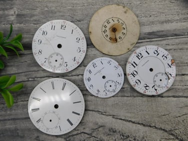 Five Vintage Watch Faces WATCHMAKER WATCHMAKING TOOLS