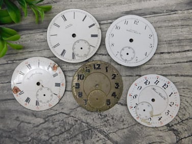 5 Vintage Watch Faces for Parts or Repair