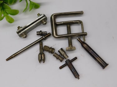 Vintage Metalworking Tools and Clamps Set Watchmaker Watchmaking Tools