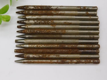 13 Rusted Metal Punch Tools Assorted Sizes Watchmaker Watchmaking Tools