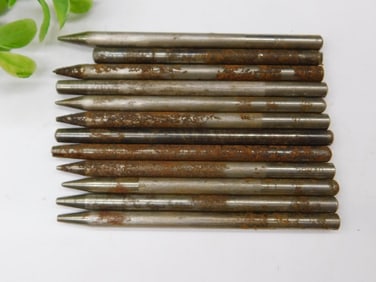 12 Rusted Metal Punch Tools With Varied Tips Watchmaker Watchmaking Tools