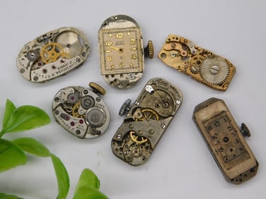 6 Vintage Watch Movements With Dials Watchmaker Watchmaking Tools