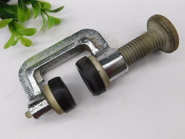 Metal C-Clamp with Rubber Pads and Screw Adjustment Watchmaker Watchmaking Tools