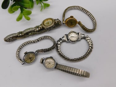 Five Vintage Women?s Wristwatches Watchmaker Watchmaking Tools