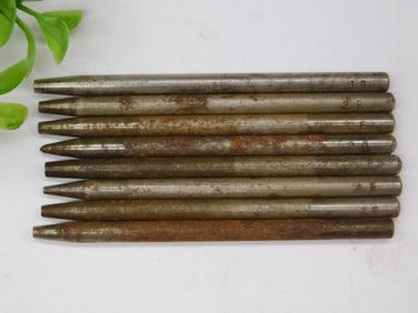 8 Vintage Metal Punches with Various Markings Watchmaker Watchmaking Tools