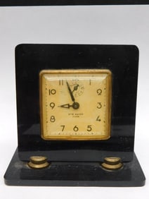 Vintage New Haven Alarm Clock in Black Case WATCHMAKER WATCHMAKING TOOLS