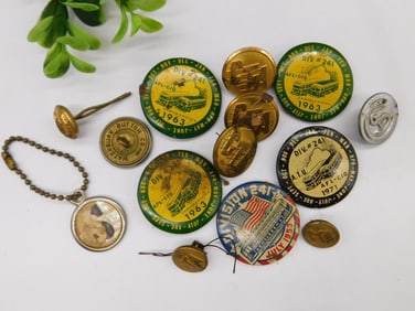 Vintage Military and Commemorative Pins and Badges