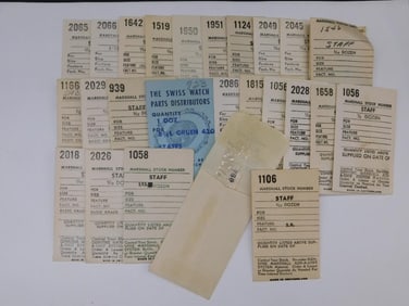 Vintage Swiss Watch Parts Envelopes and Packaging WATCHMAKING WATCHMAKER TOOLS