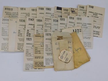 Vintage Marshall System Stock Tags and Labels Assortment WATCHMAKING WATCHMAKER TOOLS