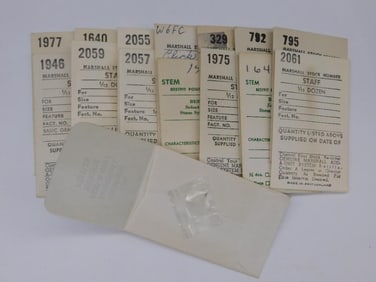 Vintage Marshall Watch Parts and Documentation Set WATCHMAKING WATCHMAKER TOOLS