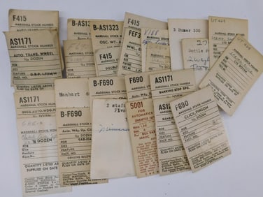 Vintage Watch Parts and Inventory Tags WATCHMAKING WATCHMAKER TOOLS