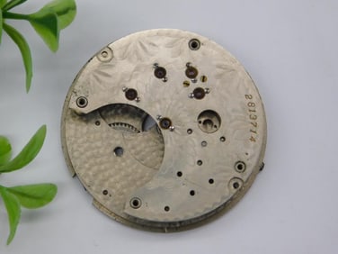 Antique Pocket Watch Movement with Floral Engraving WATCHMAKING WATCHMAKER TOOLS