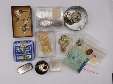 Watch Repair Parts and Tools Lot WATCHMAKING WATCHMAKER TOOLS