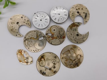 Vintage Pocket Watch Movements and Dials Lot Watchmaking Watchmaker Tools