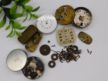 Vintage Pocket Watch Movements and Parts Watchmaking Watchmaker Tools