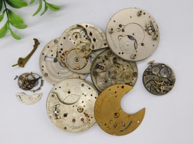 Vintage Wristwatch Movement Parts Watchmaking Watchmaker Tools