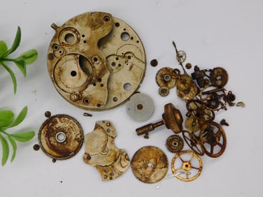 Vintage Clock Movement Parts and Gears Watchmaking Watchmaker Tools