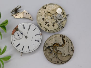 Antique Pocket Watch Movements and Parts Watchmaking Watchmaker Tools