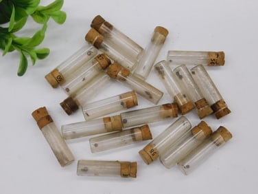 Small Glass Vials With Cork Stoppers and Metal Balls Watchmaking Watchmaker Tools