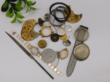 Vintage Watch Parts and Accessories Collection WATCHMAKER WATCHMAKING TOOLS
