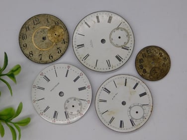 5 Assorted Vintage Watch Faces WATCHMAKER WATCHMAKING TOOLS